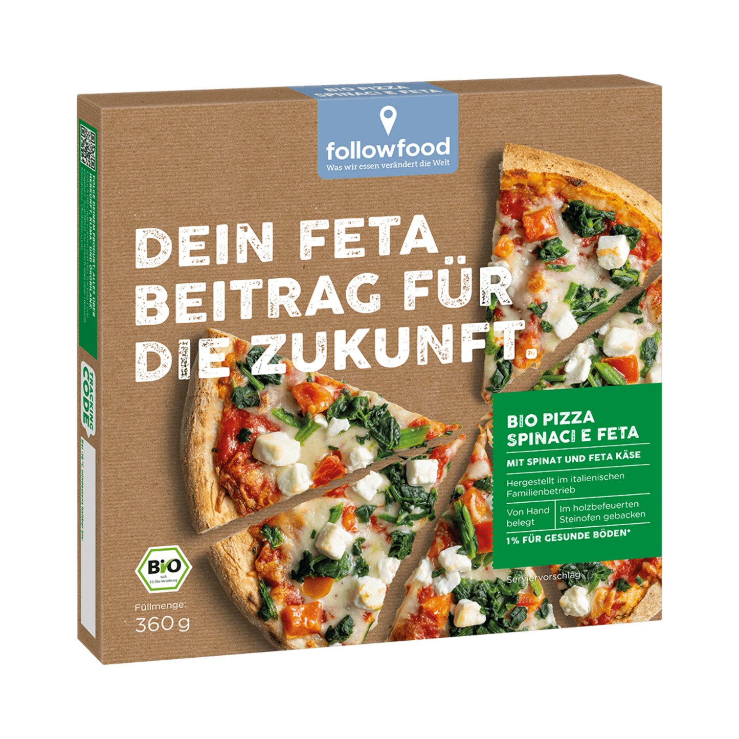 Bio Followfood Pizza Spinaci e Feta 360g
