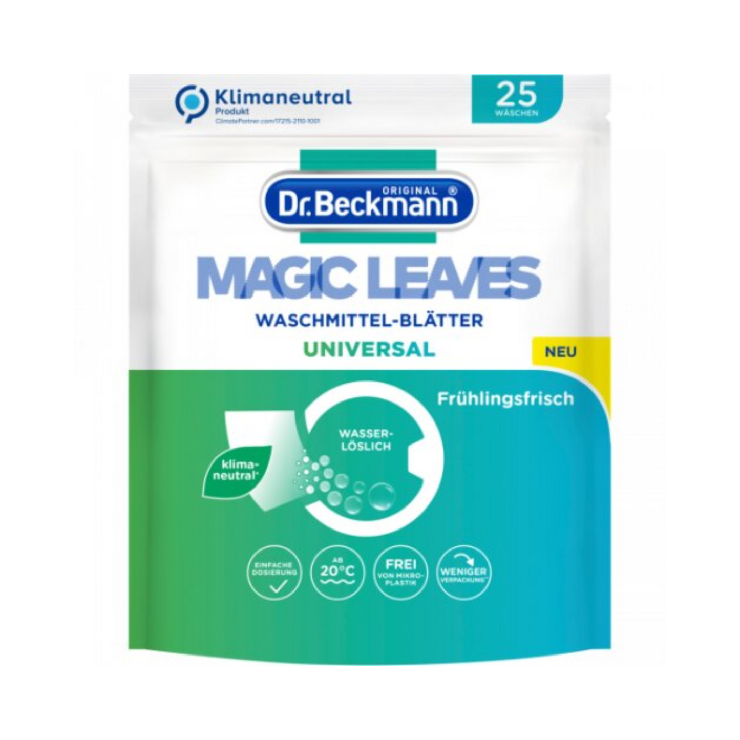 Dr.Beckmann Magic Leaves Universal Waschmittelblätter Frische Brise 25ST 100g