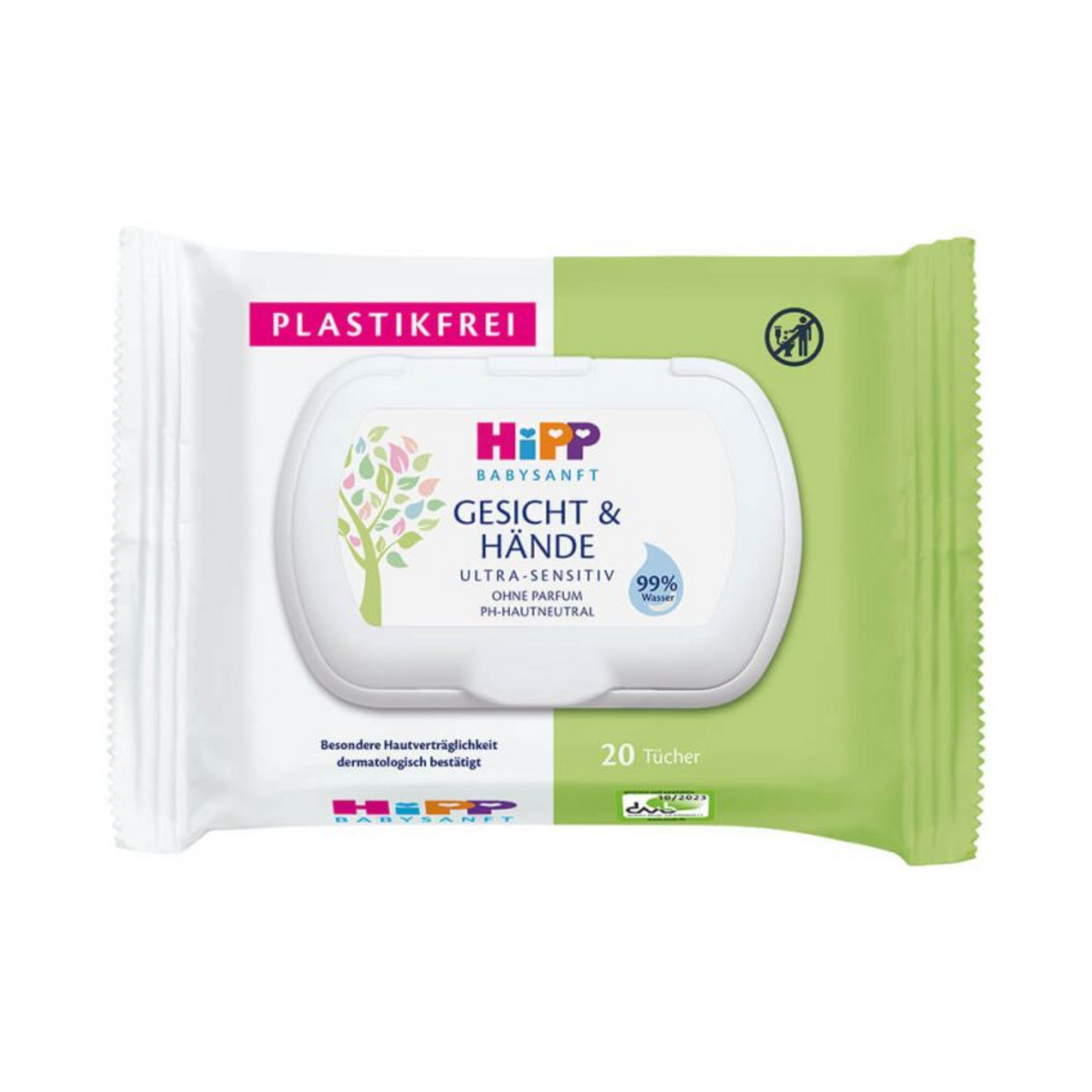 Hipp Babysanft Gesicht&Hände Tücher 20ST