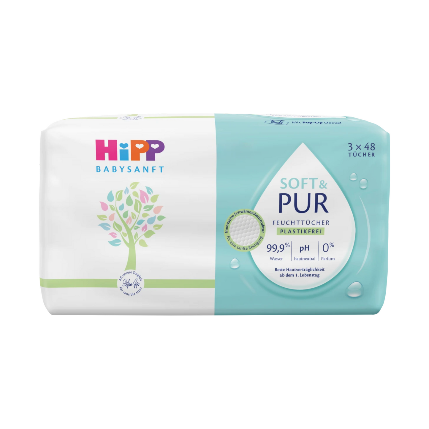 Hipp Babysanft Feuchttücher Soft and Pur 3x48ST