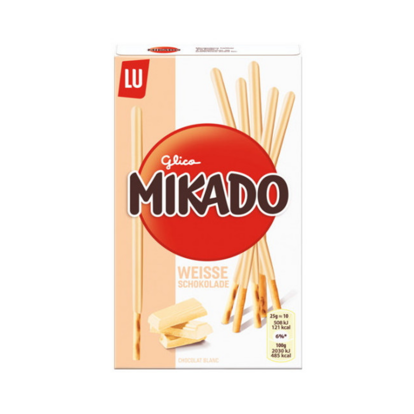Mikado Sticks Weisse Schokolade 75g