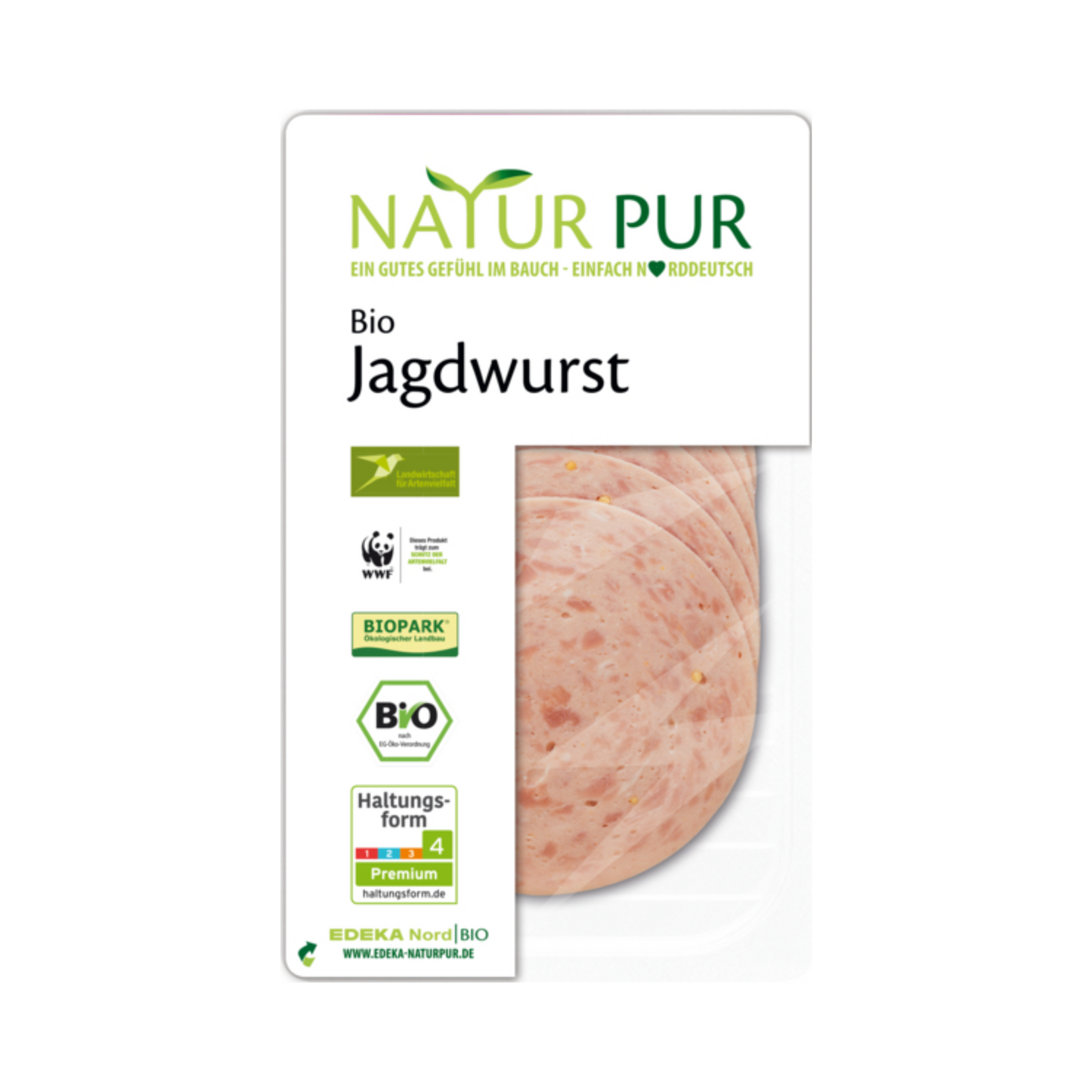 Bio Natur Pur Jagdwurst in Scheiben 80g