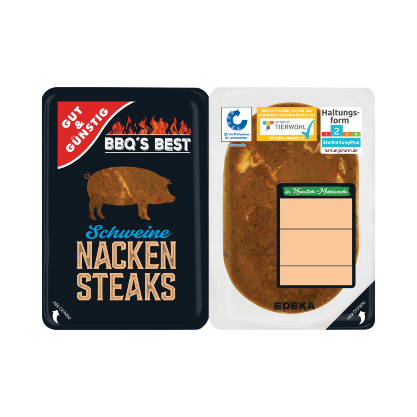Gut&Günstig Nackensteak Kräuter 600g QS