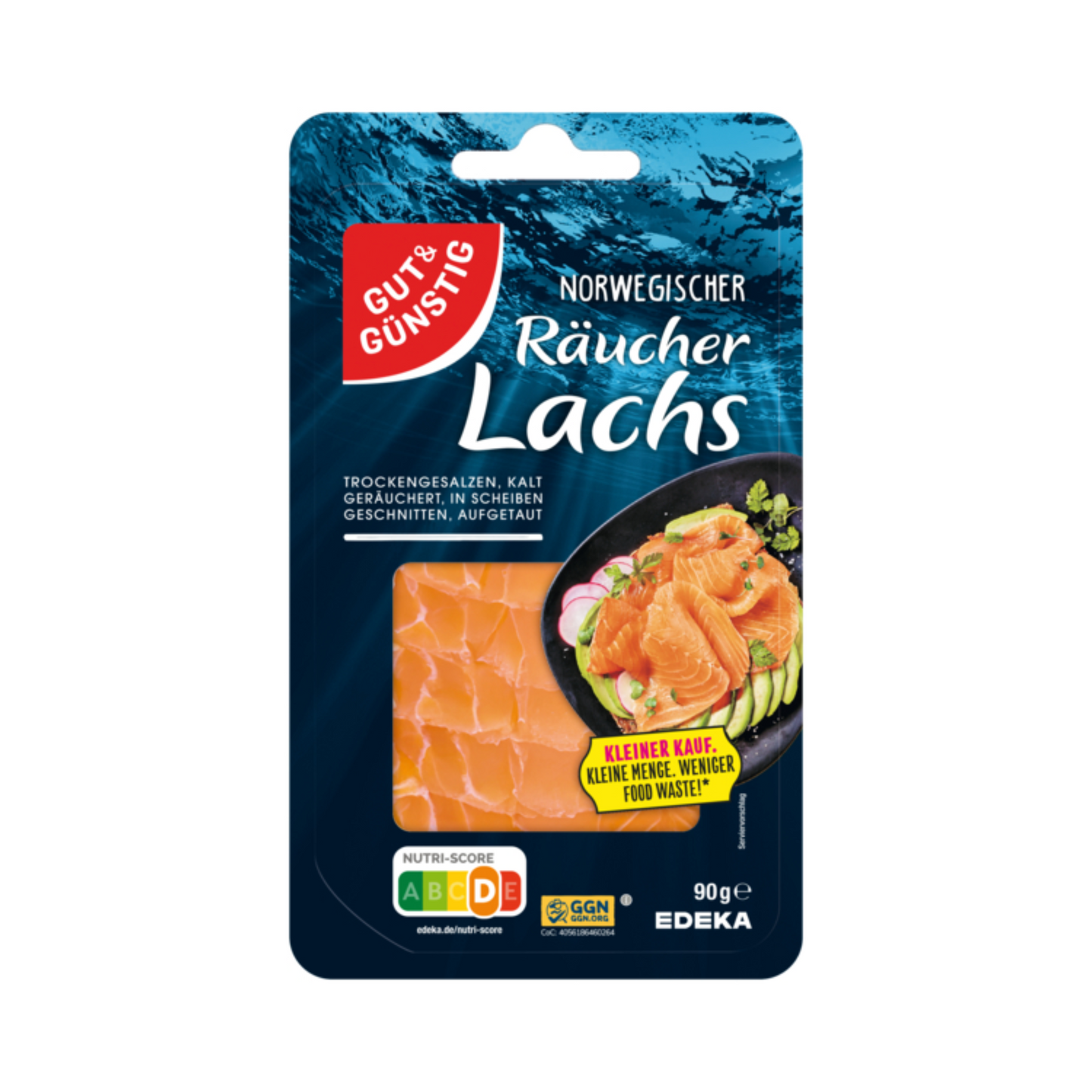 GUT&GÜNSTIG Räucherlachs Kleiner Kauf 90g
