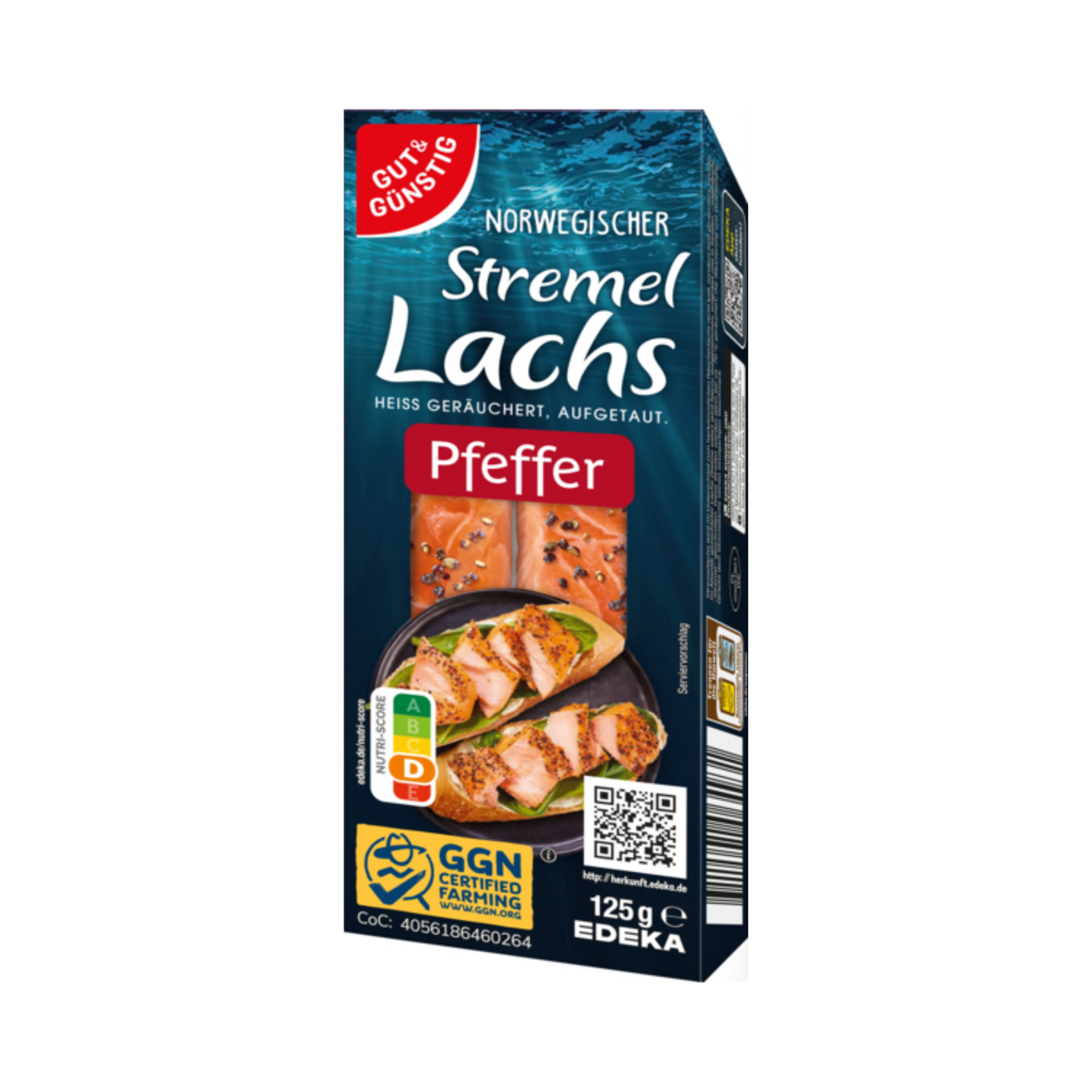 GUT&GÜNSTIG Stremellachs Pfeffer 125g