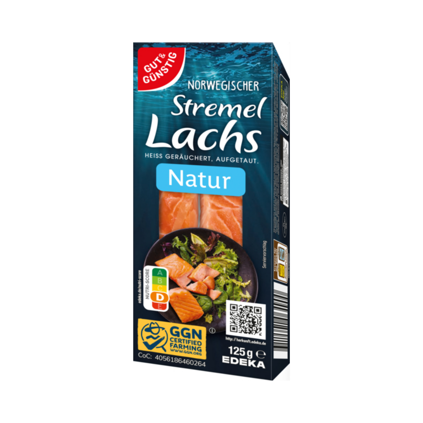 GUT&GÜNSTIG Stremellachs Natur 125g