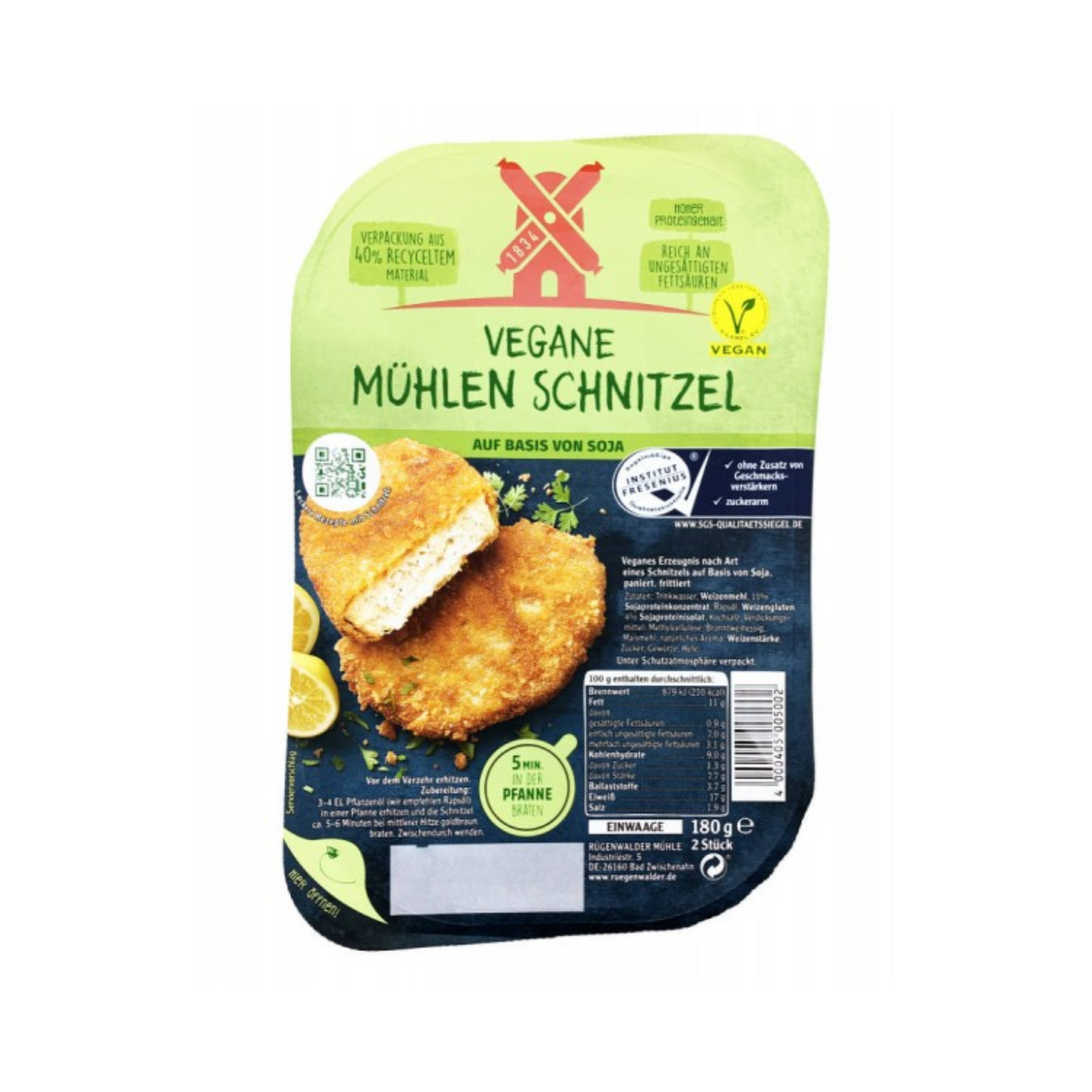 Mühlen Schnitzel vegan klassisch 180g