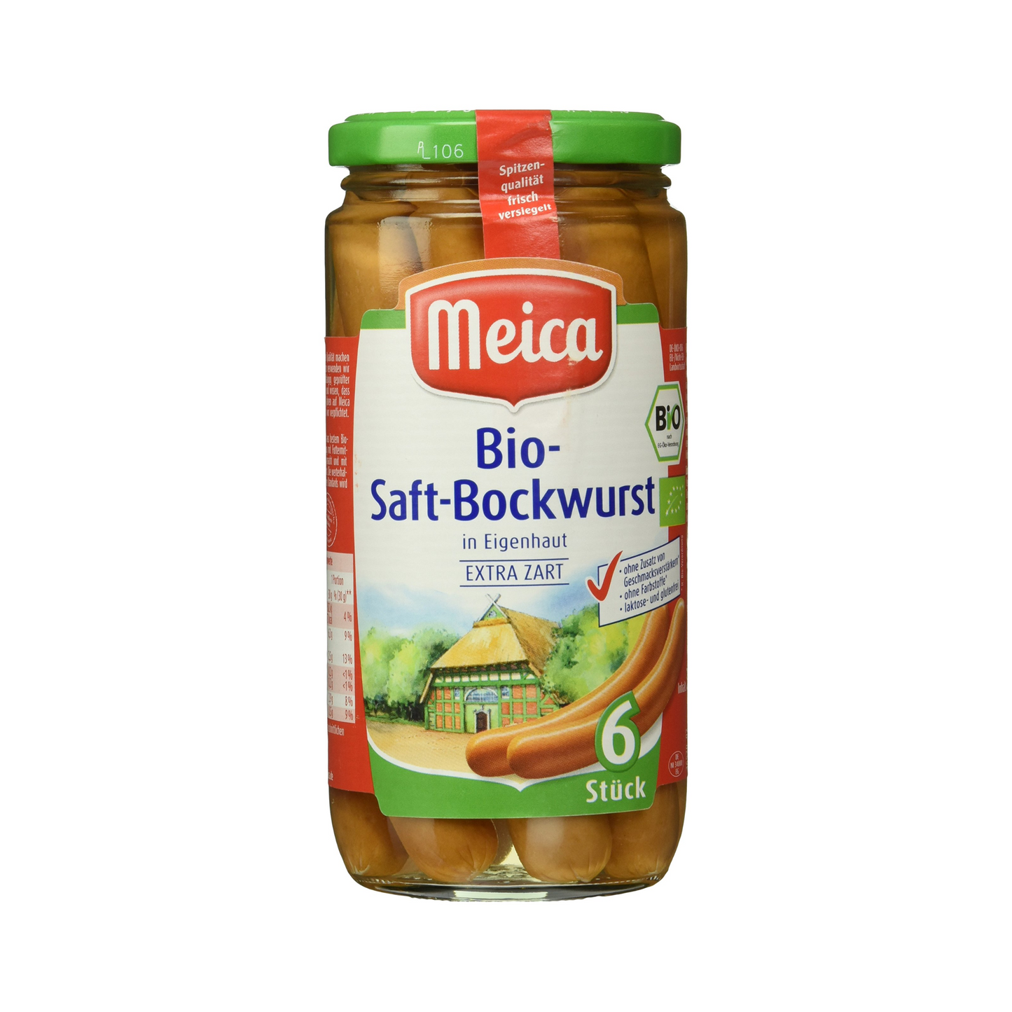 Bio Meica Saft-Bockwurst 6ST 380g