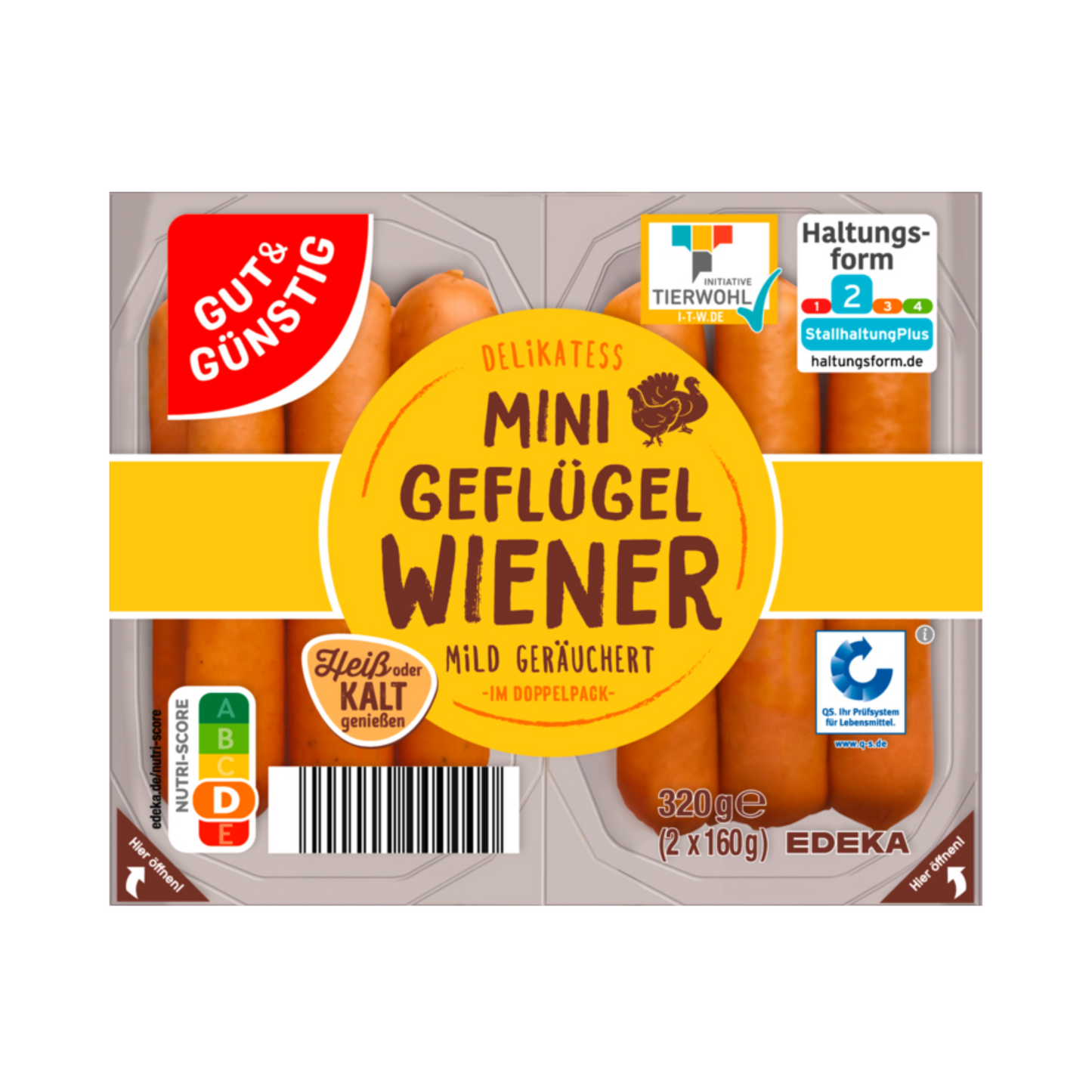 GUT&GÜNSTIG Geflügel Mini Wiener 2x160g QS ITW