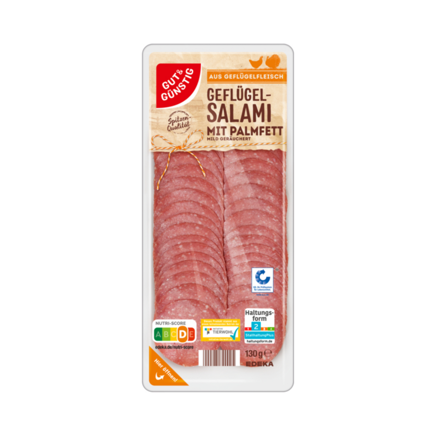 GUT&GÜNSTIG Geflügelsalami 130g QS ITW