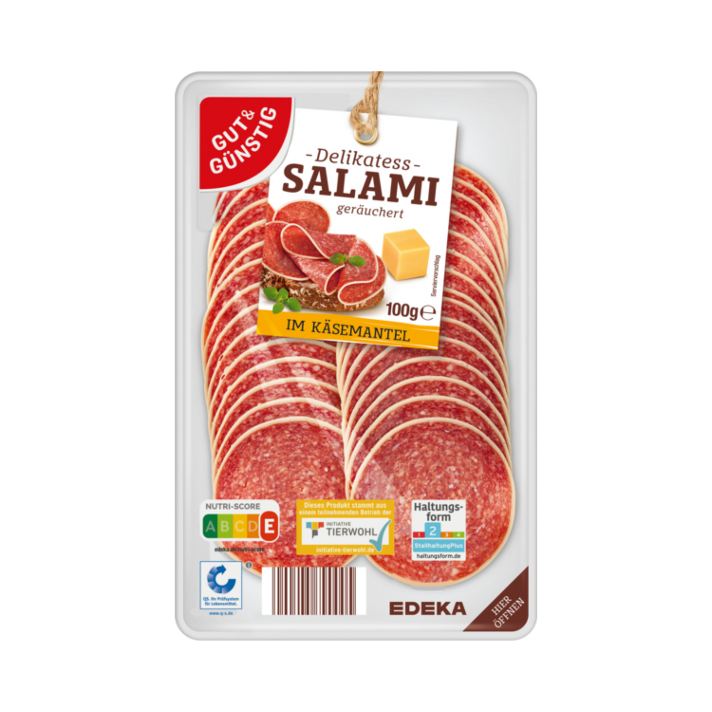 GUT&GÜNSTIG Salami im Käsemantel 100g QS ITW