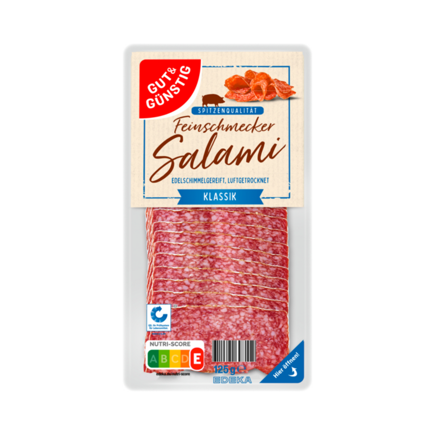 GUT&GÜNSTIG Feinschmecker Salami Klassik 125g QS