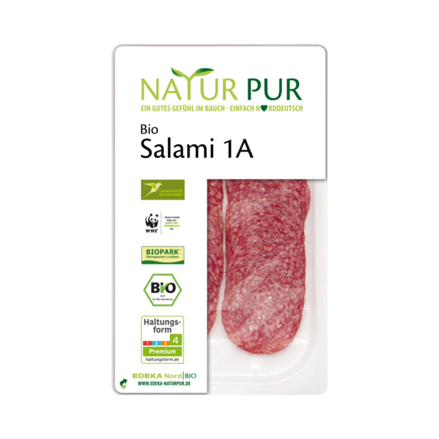 Bio Natur Pur Salami 1A in Scheiben 80g
