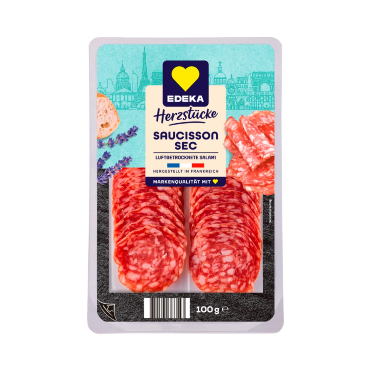 EDEKA Herzstücke Französische Salami Saucisson Sec 100g
