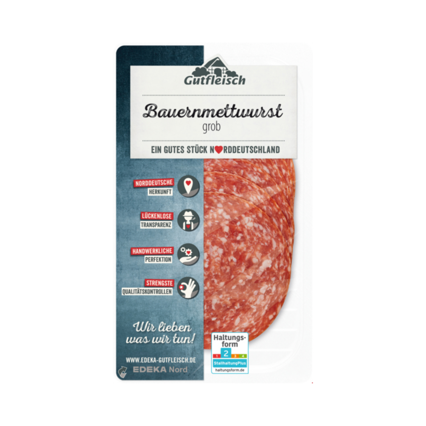 Gutfleisch Bauernmettwurst grob 80g