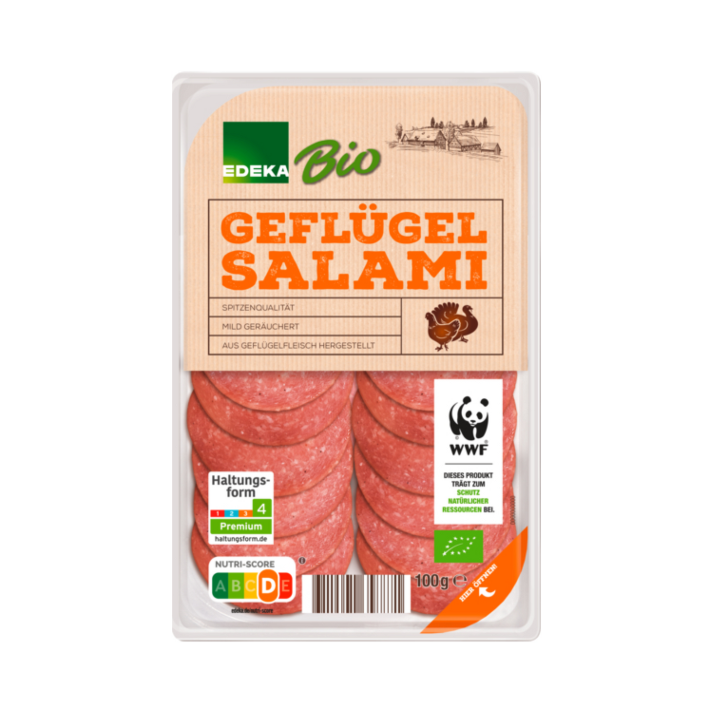 Bio EDEKA Geflügelsalami 100g