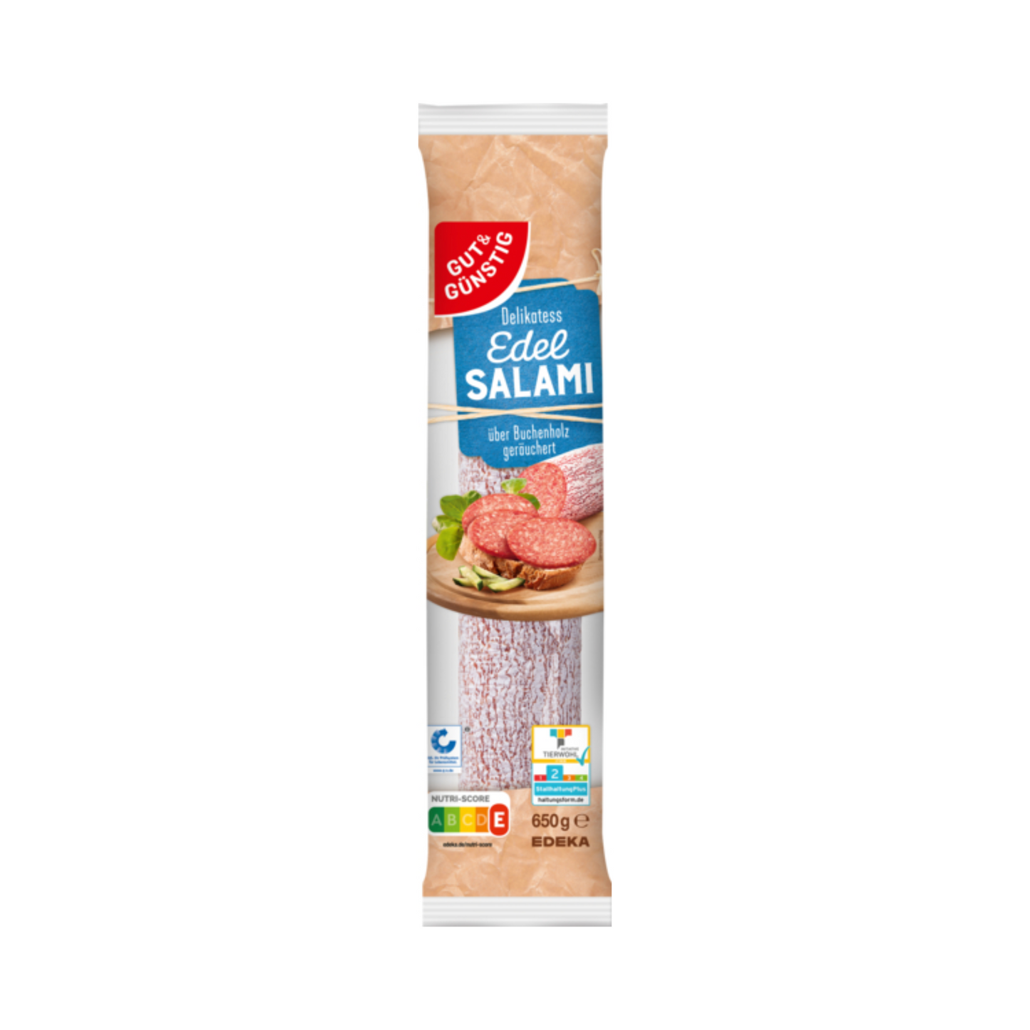 GUT&GÜNSTIG Edelsalami geräuchert 650g QS ITW