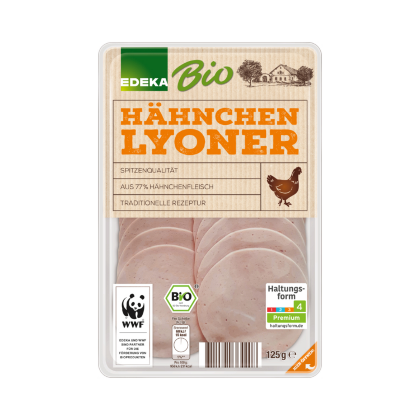 Bio EDEKA Hähnchenlyoner 125g
