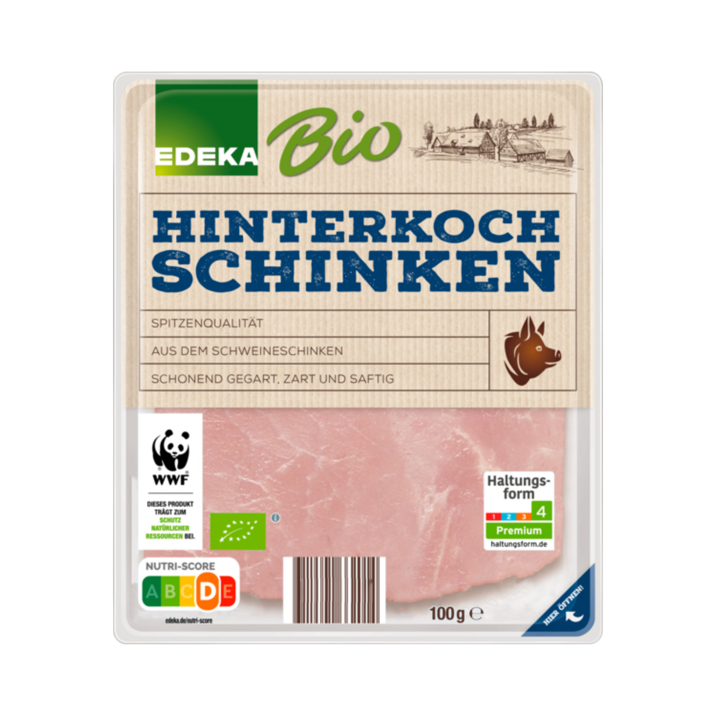 Bio EDEKA Hinterkochschinken 100g