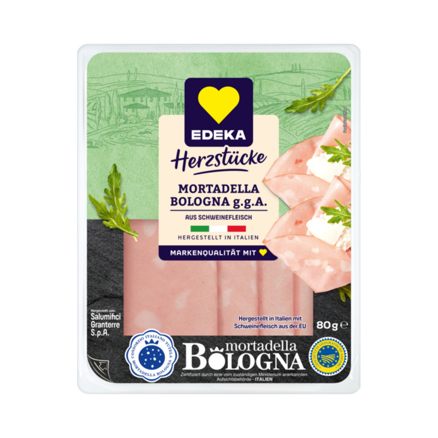 EDEKA Herzstücke Mortadella Bologna g.g.A. 80g
