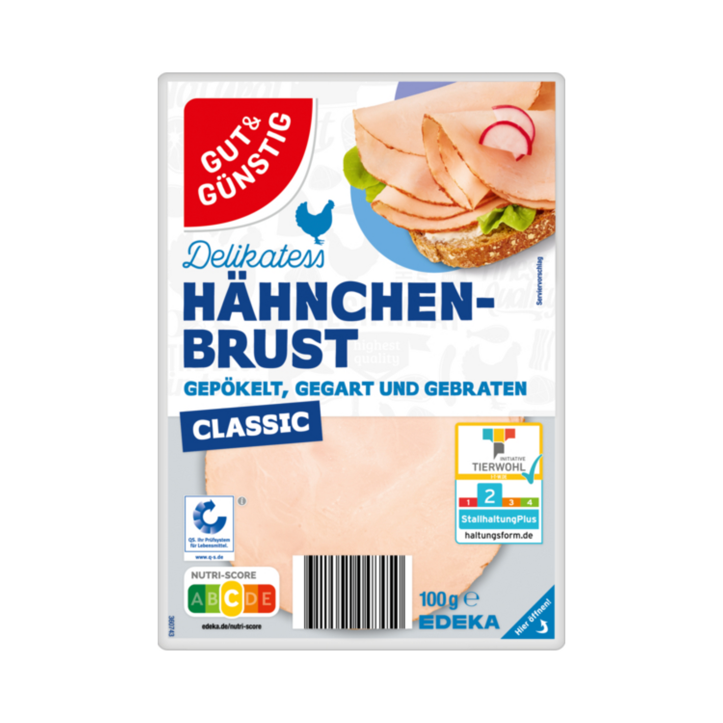 GUT&GÜNSTIG Hähnchenbrust gebraten 100g