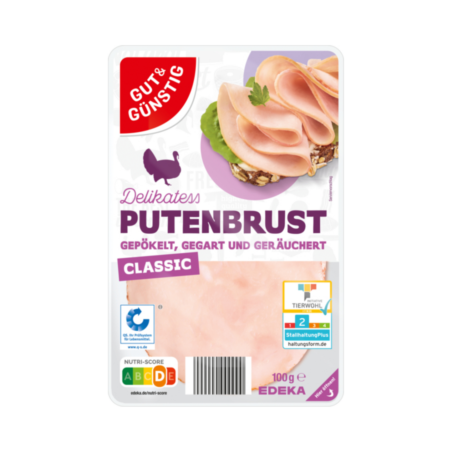 GUT&GÜNSTIG Putenbrust Classic 100g QS ITW