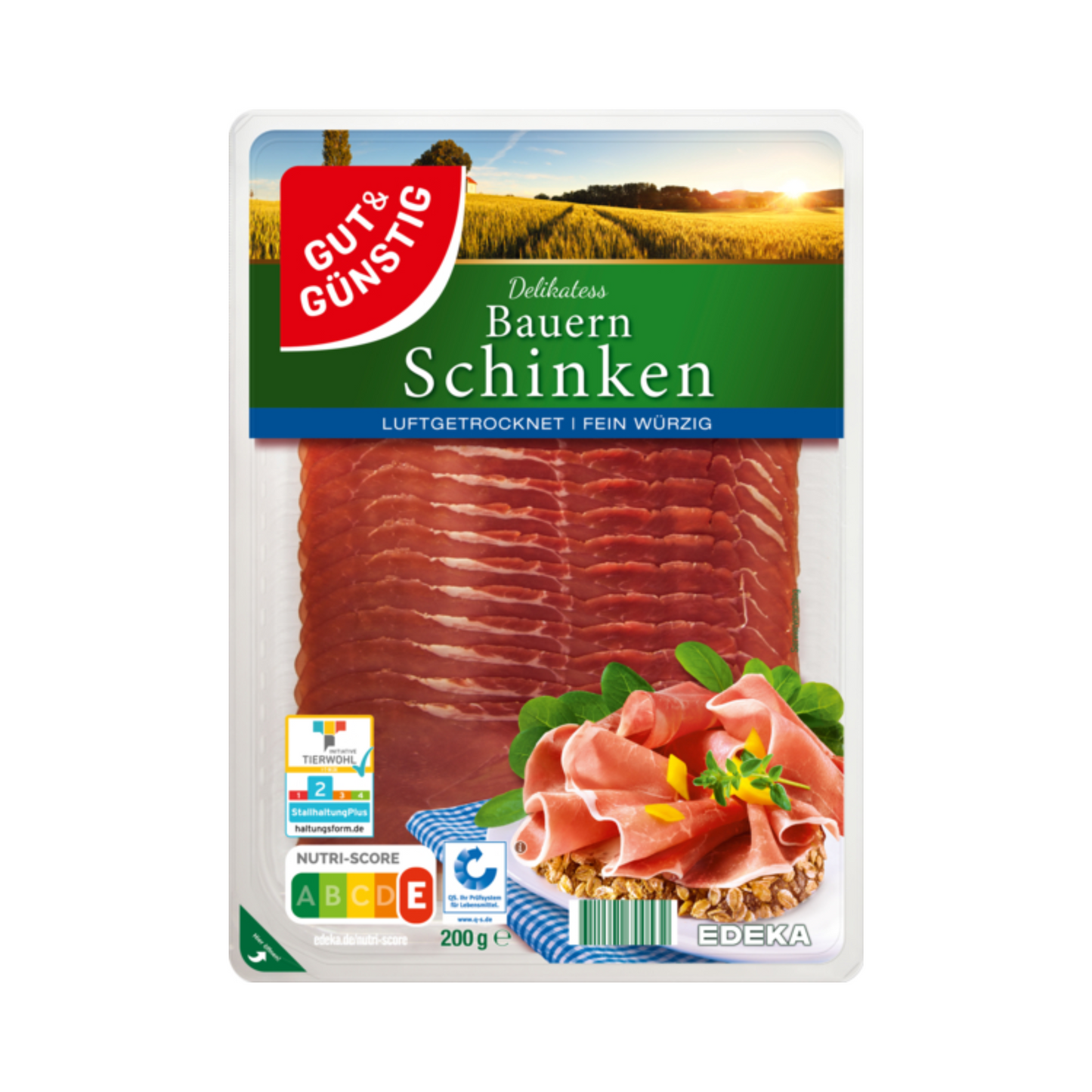 GUT&GÜNSTIG Bauernschinken luftgetrocknet 200g QS ITW