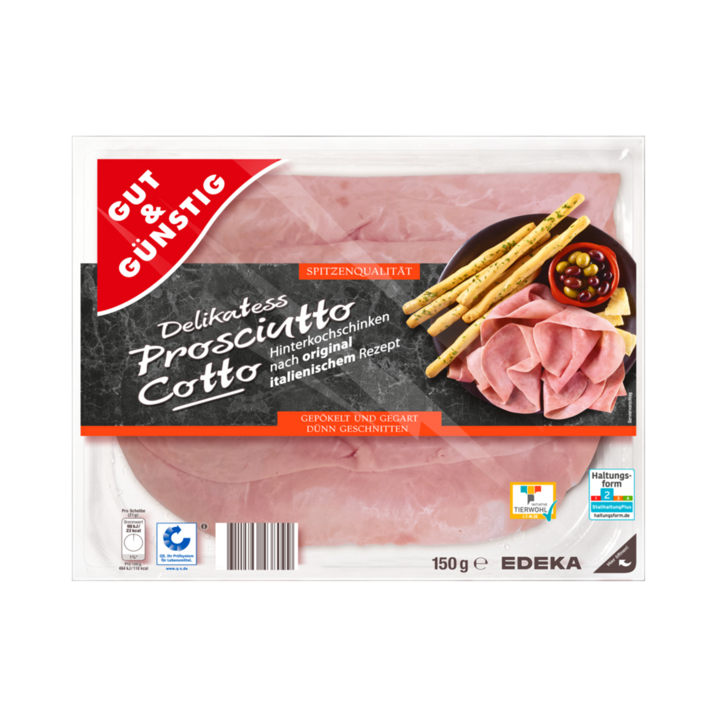 GUT&GÜNSTIG Prosciutto Cotto 150g QS ITW