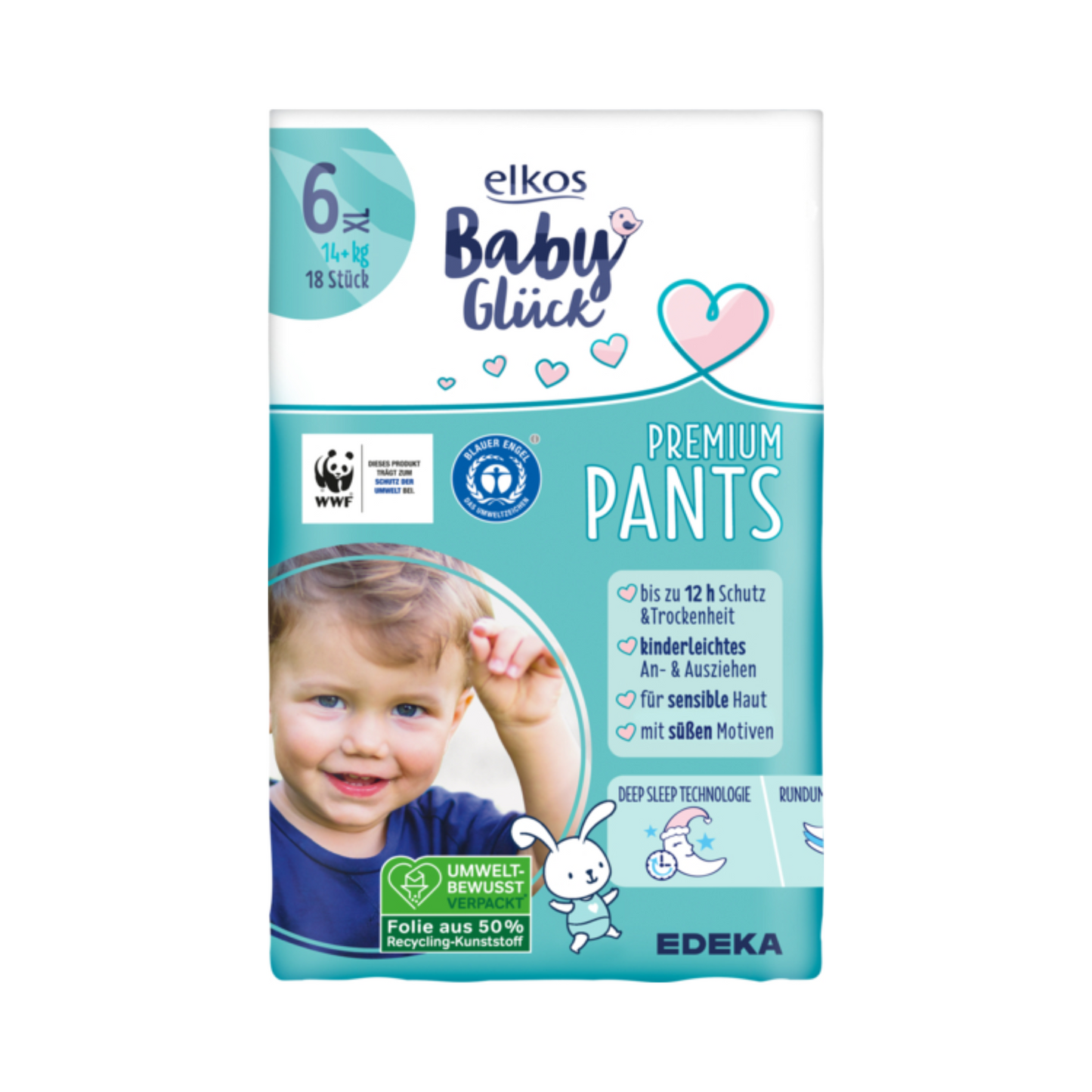 EDEKA elkos Baby Glück Pants Gr.6 XL 18ST