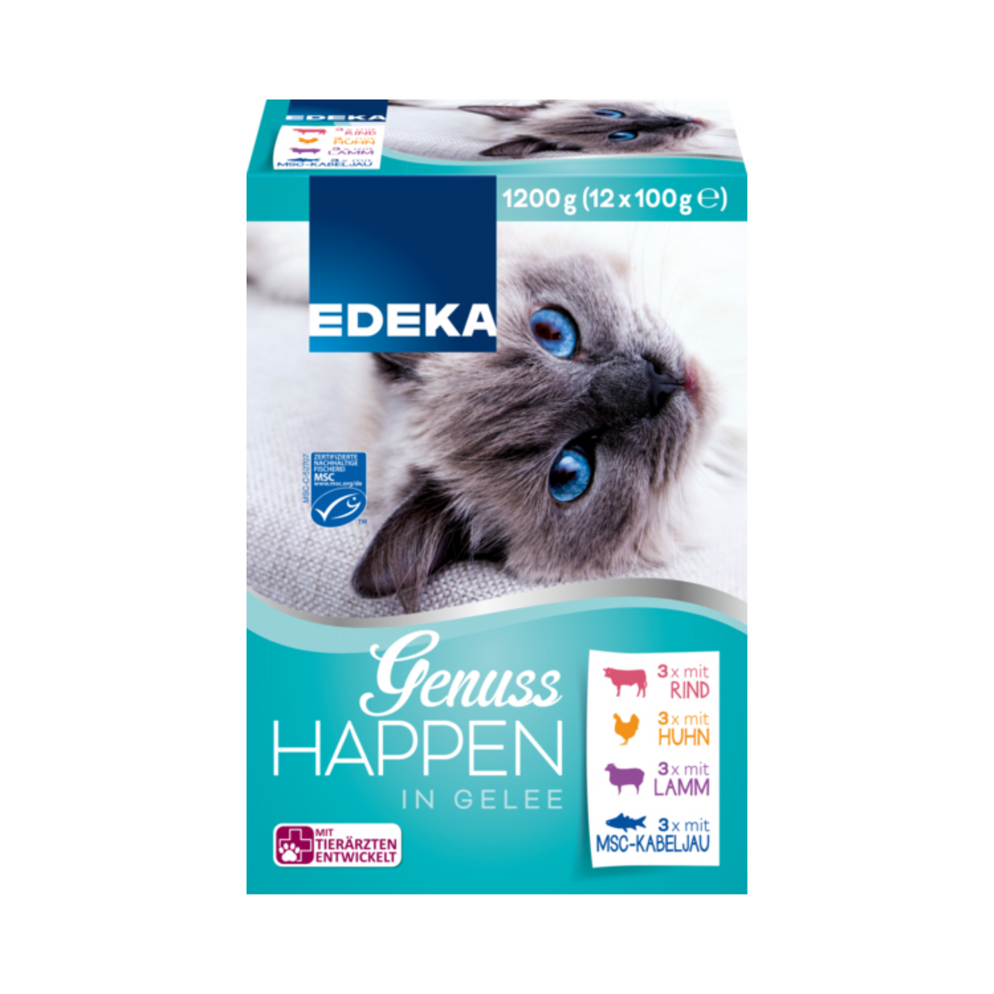 MSC EDEKA Herzstücke Genuss Happen Gelee Multi-Pack 12x100g