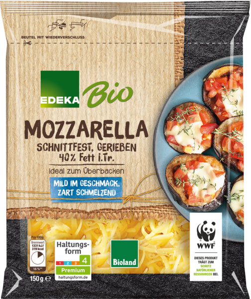 Bio EDEKA Mozzarella gerieben 40% 150g