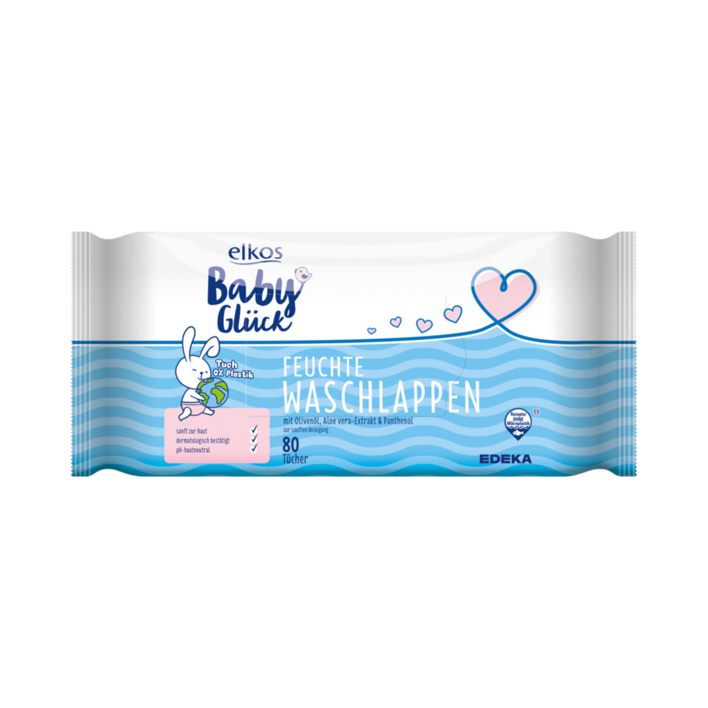 EDEKA elkos Baby Glück Waschlappen 80ST