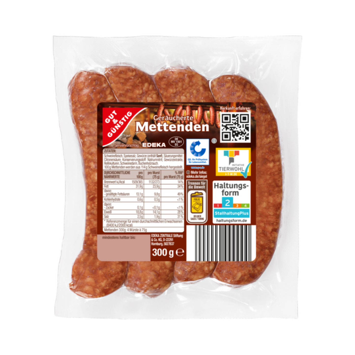 GUT&GÜNSTIG Mettenden 300g QS ITW