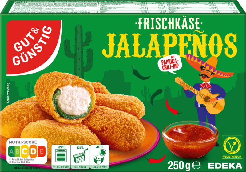GUT&GÜNSTIG Frischkäse Jalapenos 250g