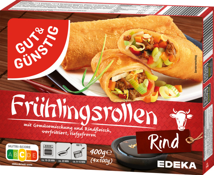 GUT&GÜNSTIG Frühlingsrollen Rind 400g