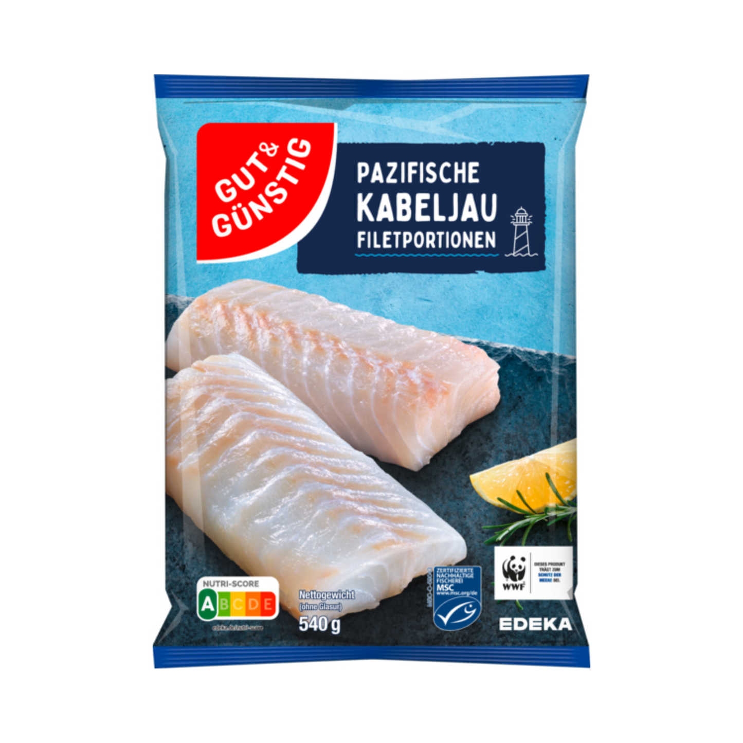 MSC GUT&GÜNSTIG Kabeljaufiletportionen 540g