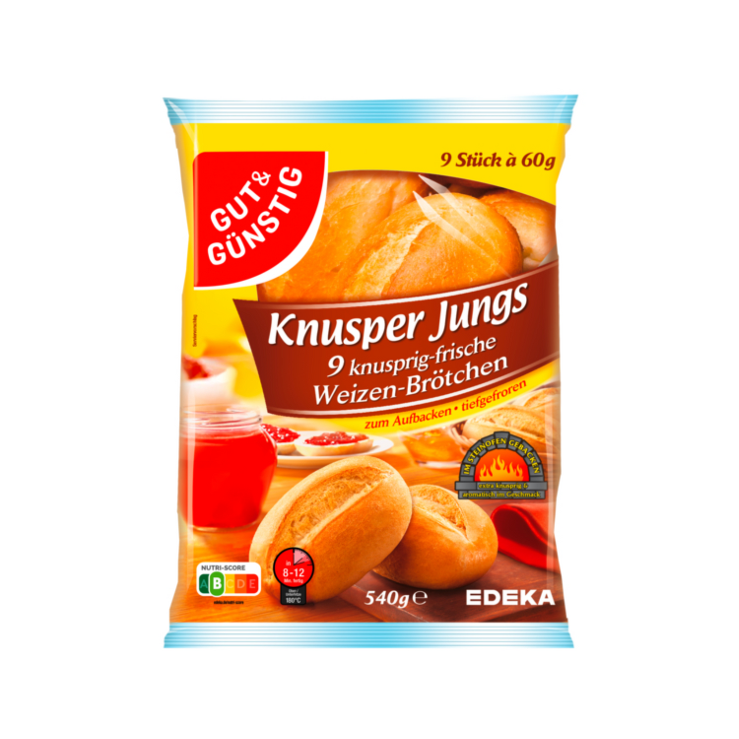 GUT&GÜNSTIG Knusperjungs 9St 540g