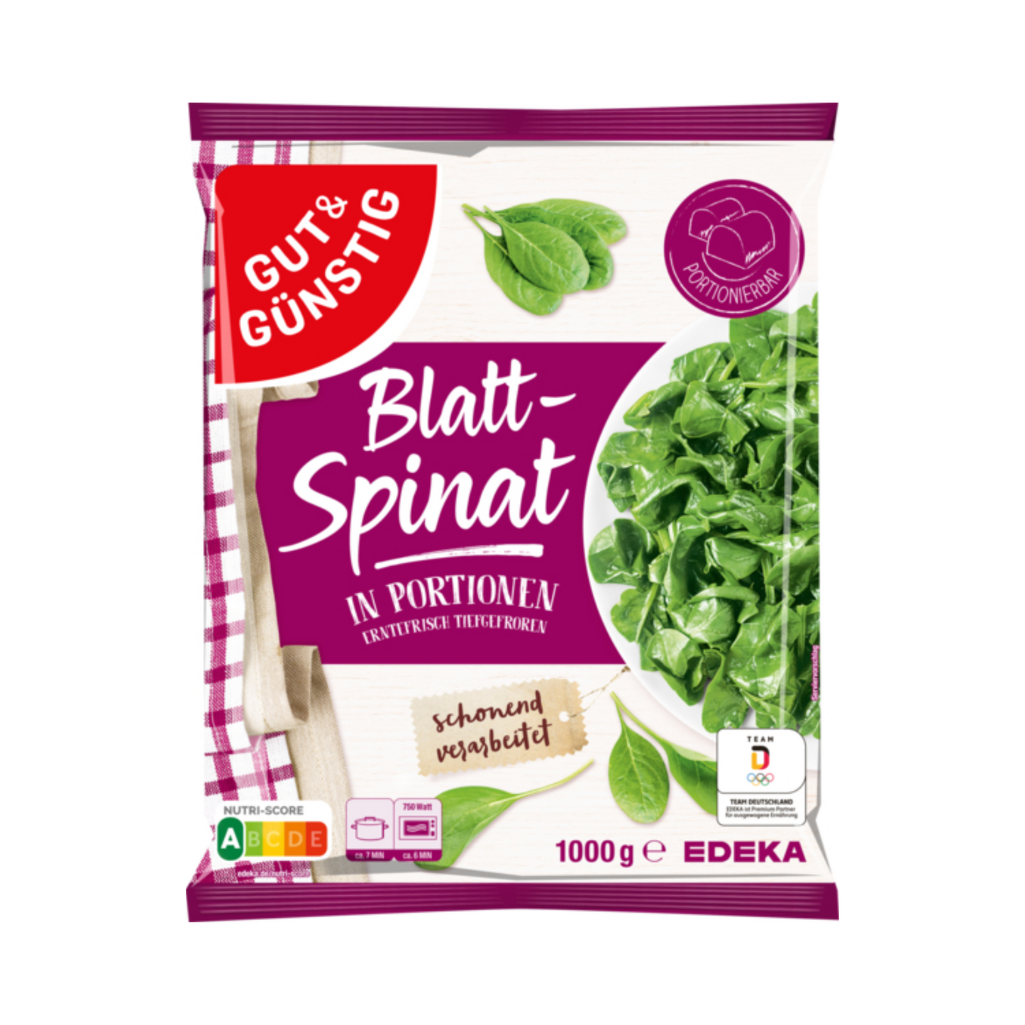 GUT&GÜNSTIG Blattspinat 1000g