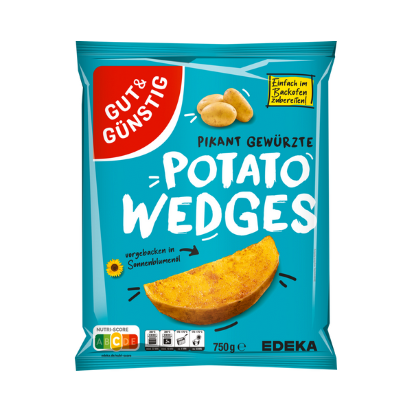 GUT&GÜNSTIG Potato Wedges 750g