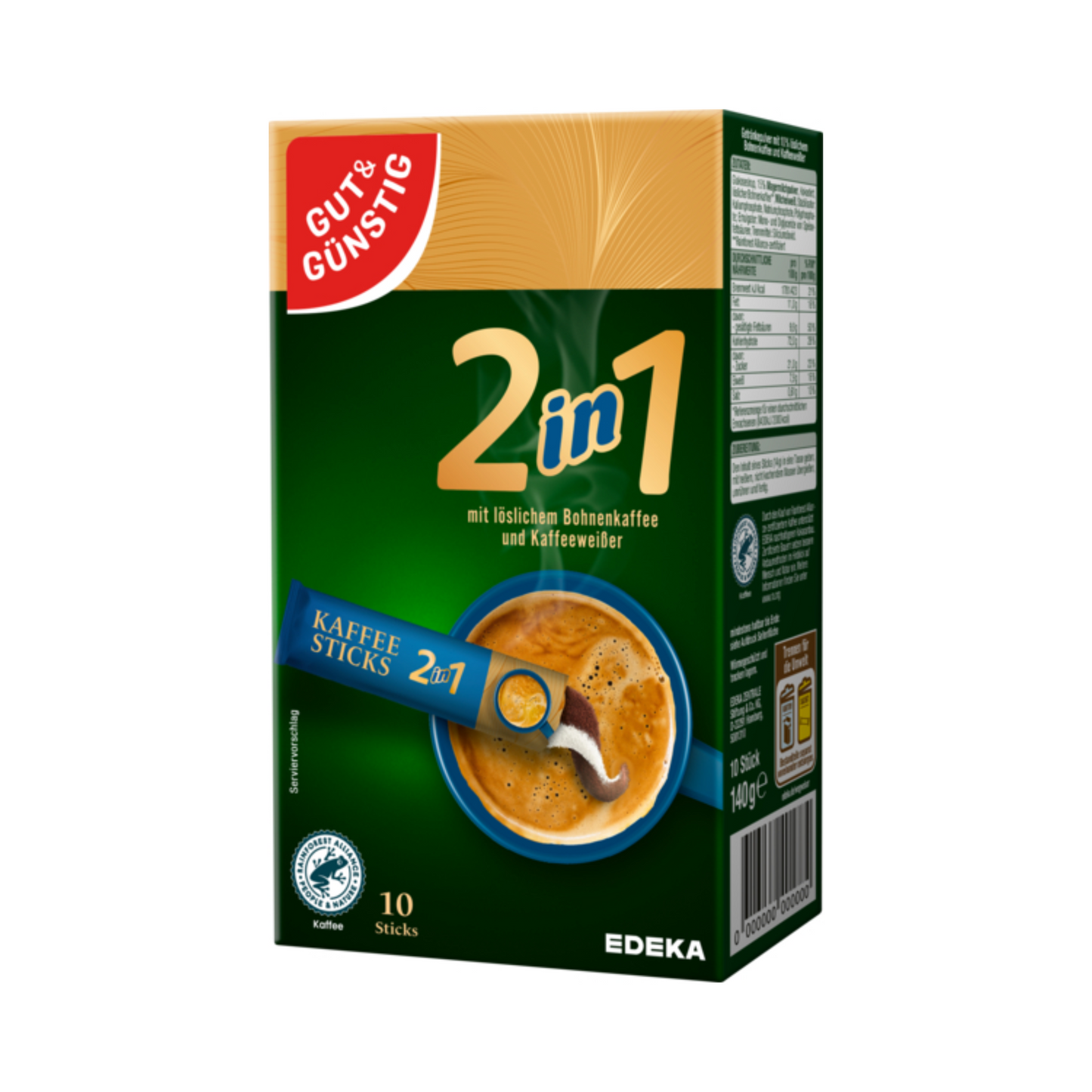 GUT&GÜNSTIG Kaffeesticks 2in1 140g