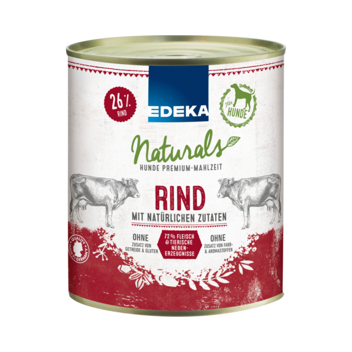 EDEKA Herzstücke Naturals Rind für Hunde 800g