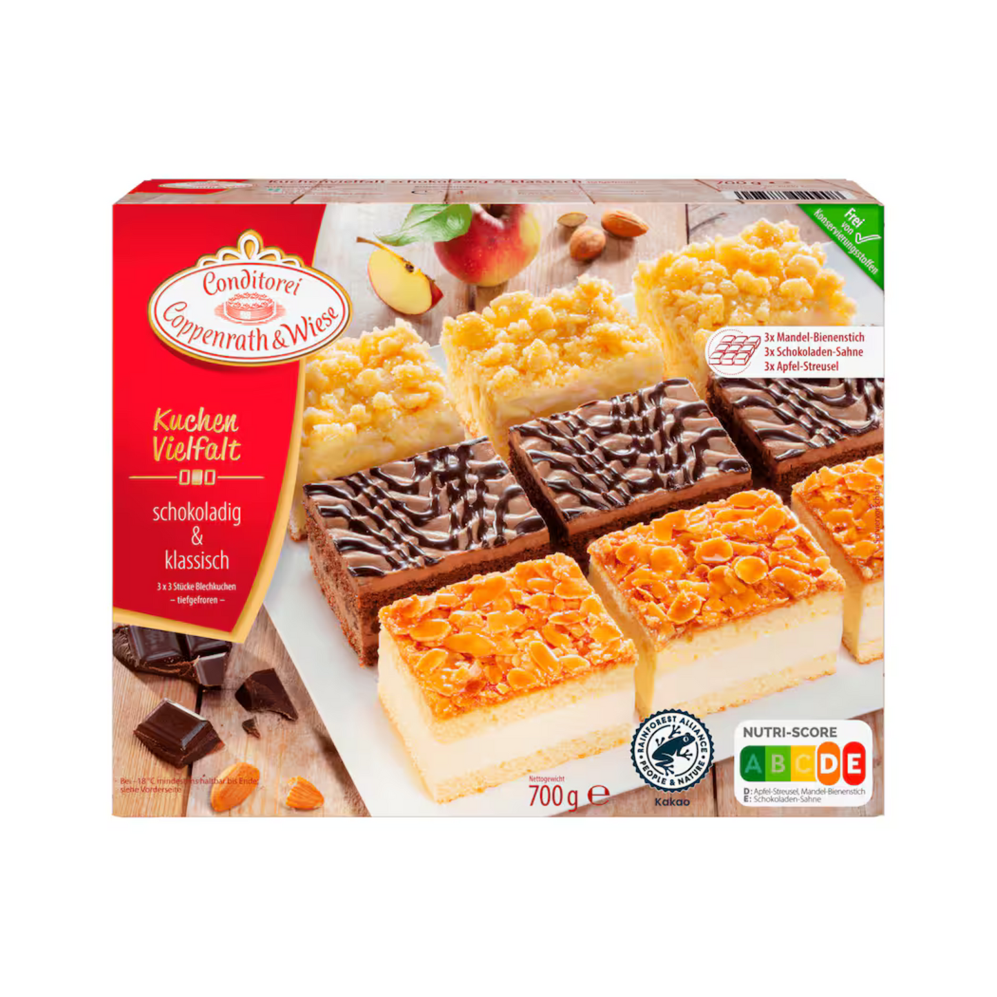 Coppenrath&Wiese Blechkuchen schokoladig&klassisch 9ST 700g