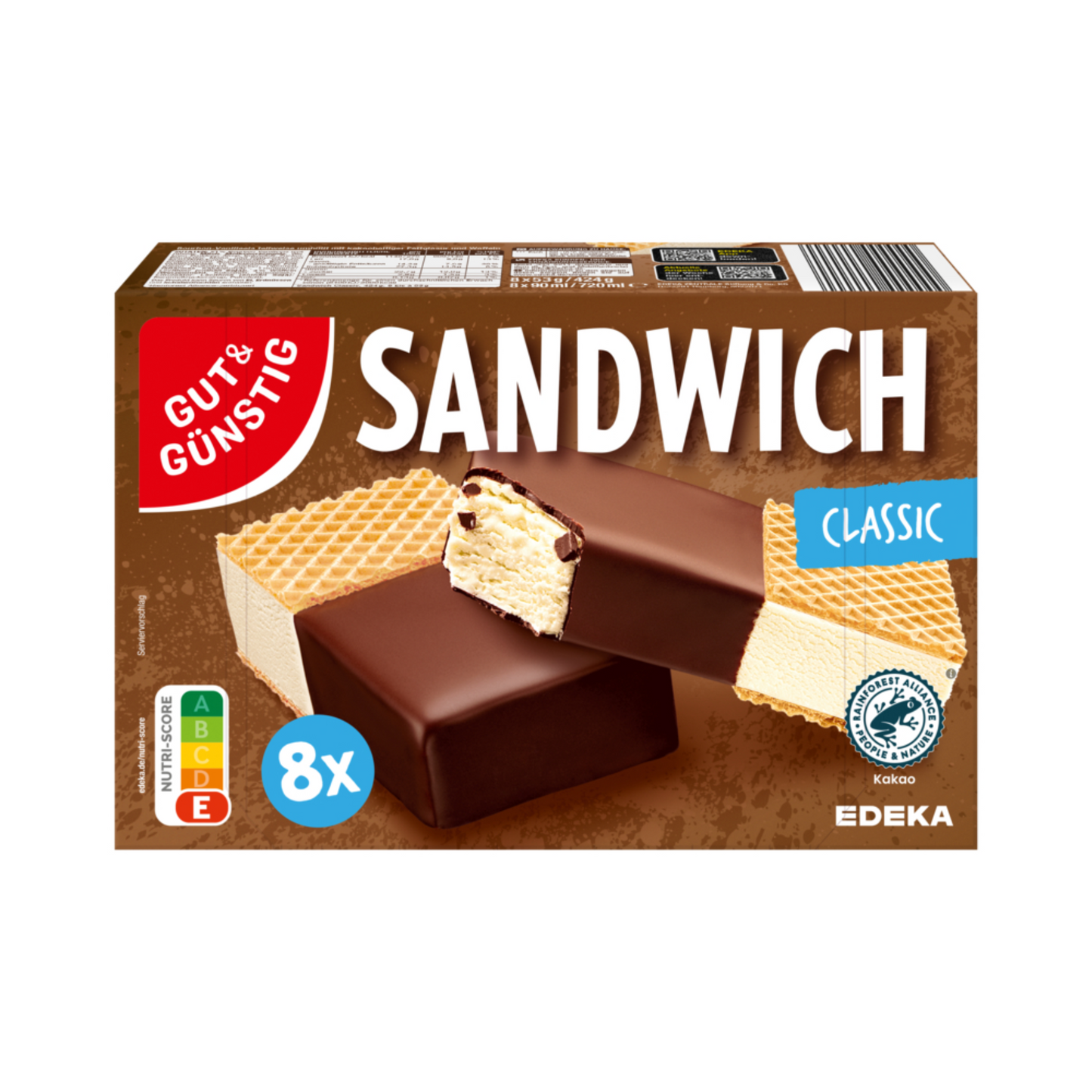 GUT&GÜNSTIG Sandwich Classic 8x90ml