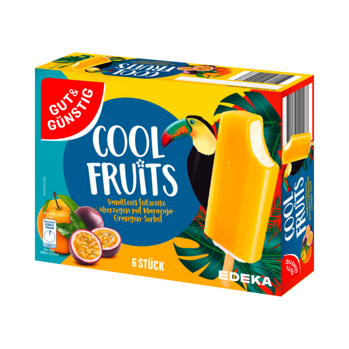 GUT&GÜNSTIG Cool Fruits Orange-Maracuja 6x60ml
