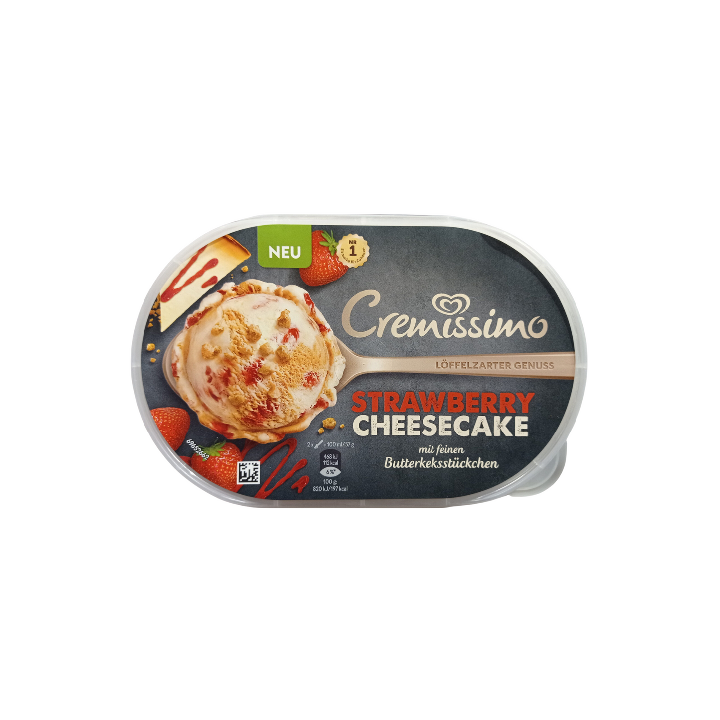 Langnese Cremissimo Strawberry Cheesecake Eis 825ml