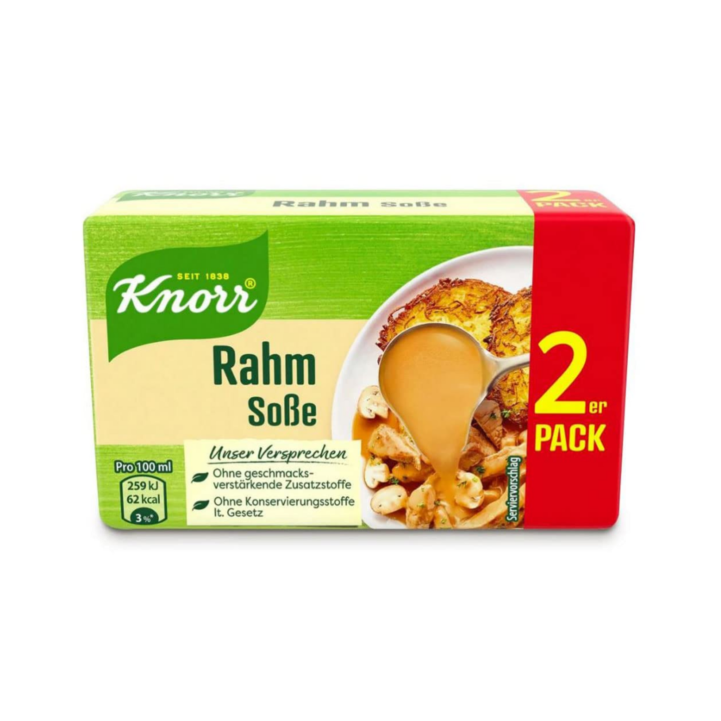 Knorr Rahm Soße für 2x250ml 68g