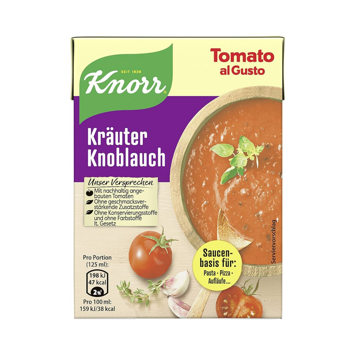 Knorr Tomato al Gusto Kräuter-Knoblauch 370g