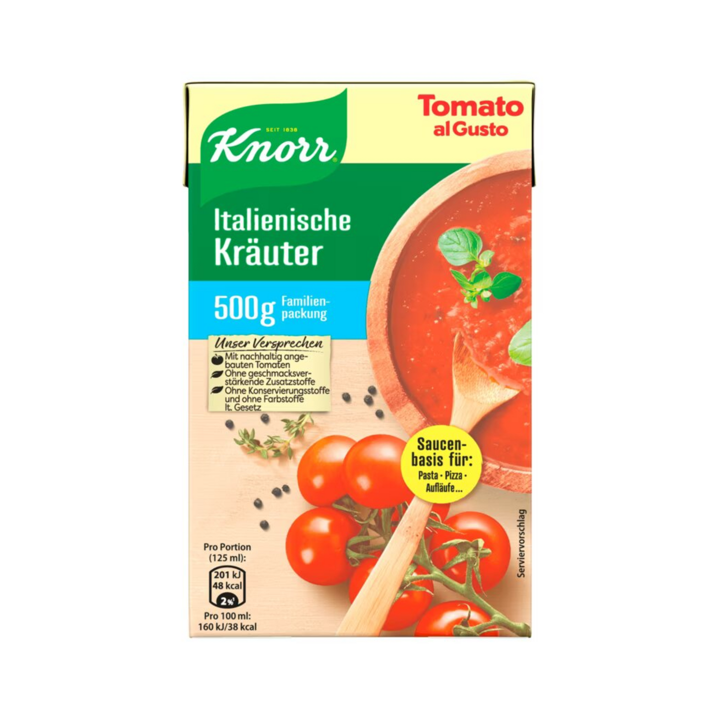 Knorr Tomato al Gusto Italienische Kräuter 500g