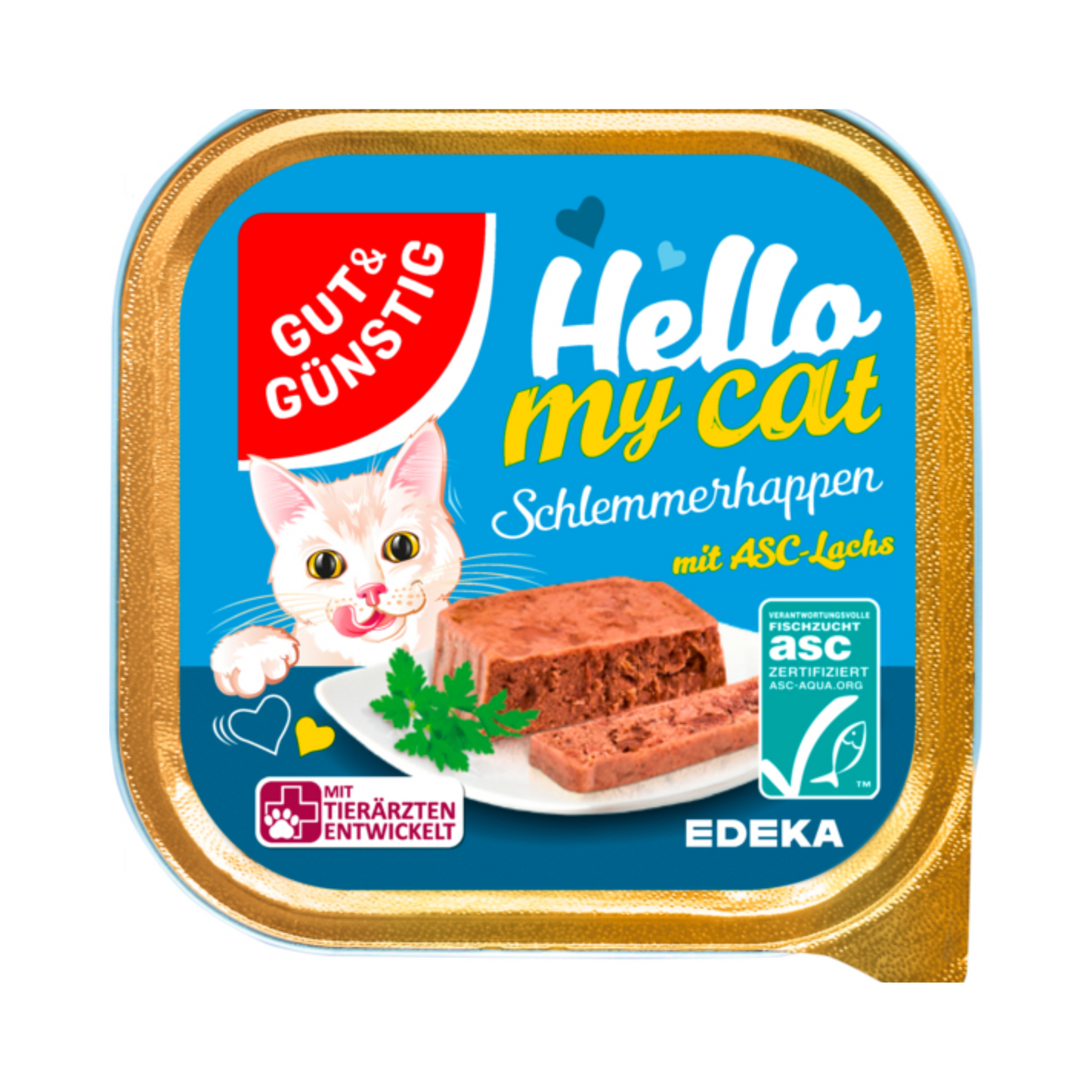 ASC GUT&GÜNSTIG Schlemmerhappen mit Lachs 100g