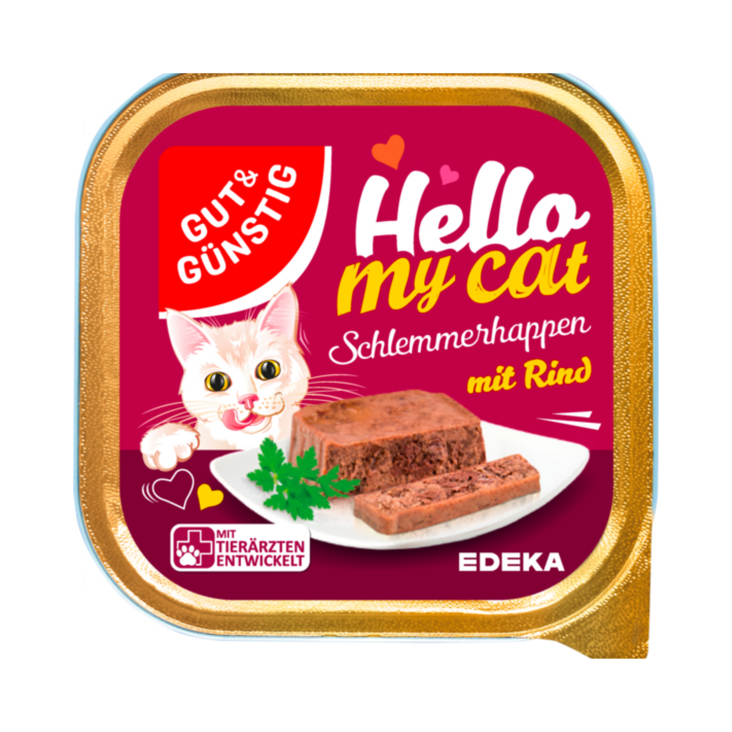 GUT&GÜNSTIG Schlemmerhappen mit Rind 100g